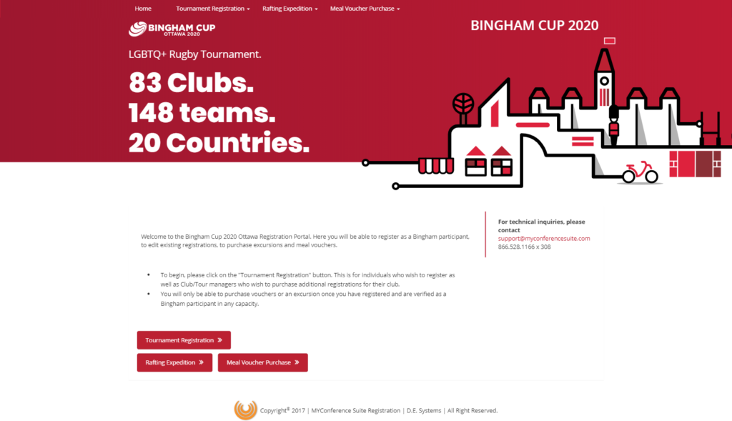 Sporting Events – Team and Tournament Registrations